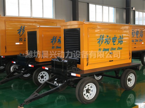 100KW移动拖车发电机组